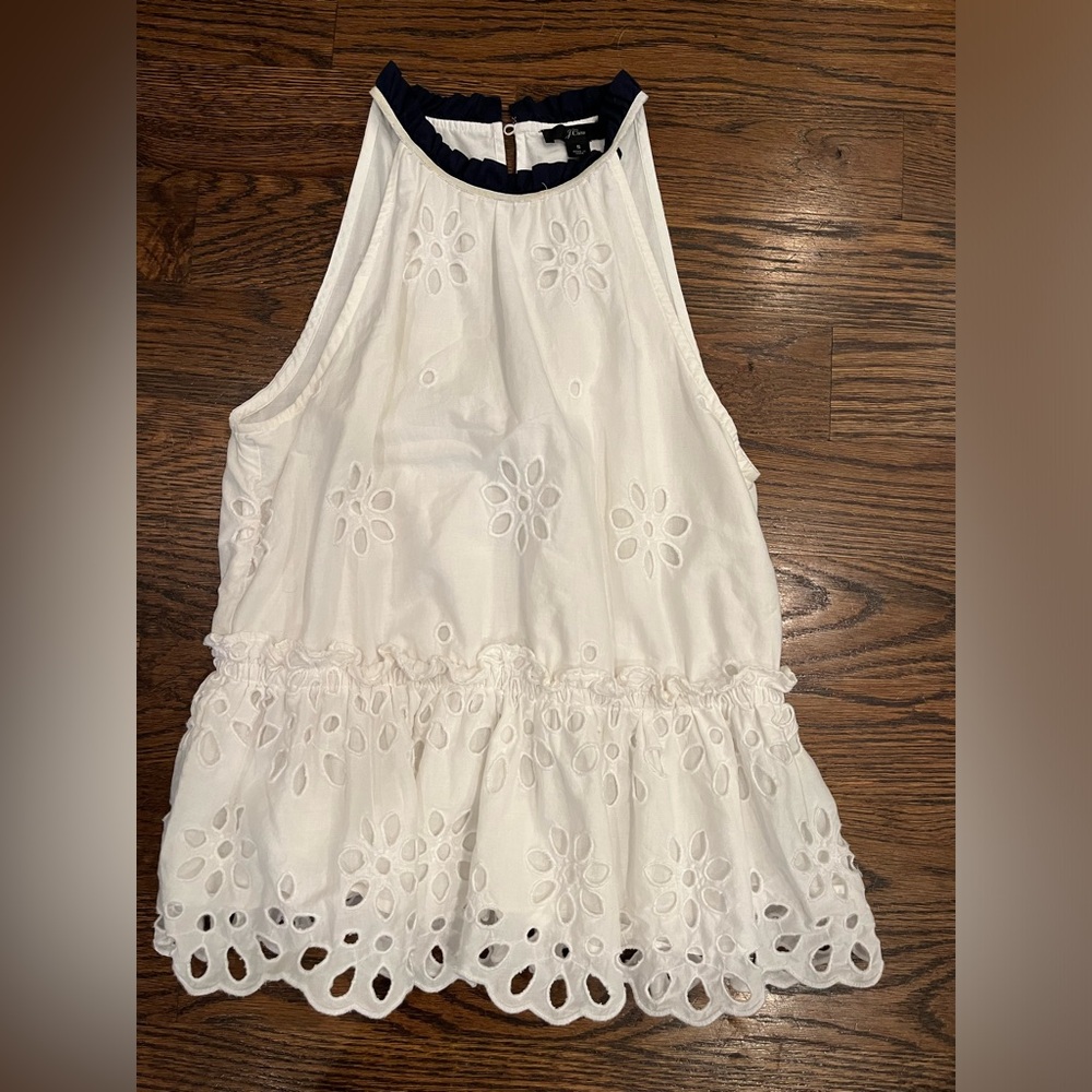 Super cute lined J CREW peplum top
